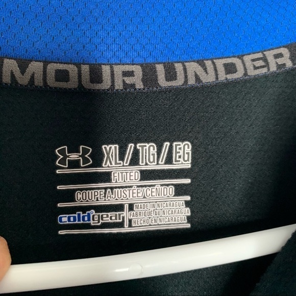 Under Armour Mens Lightweight Pullover 1/4 zip Jacket size XL Blue Fitted - Picture 2 of 5